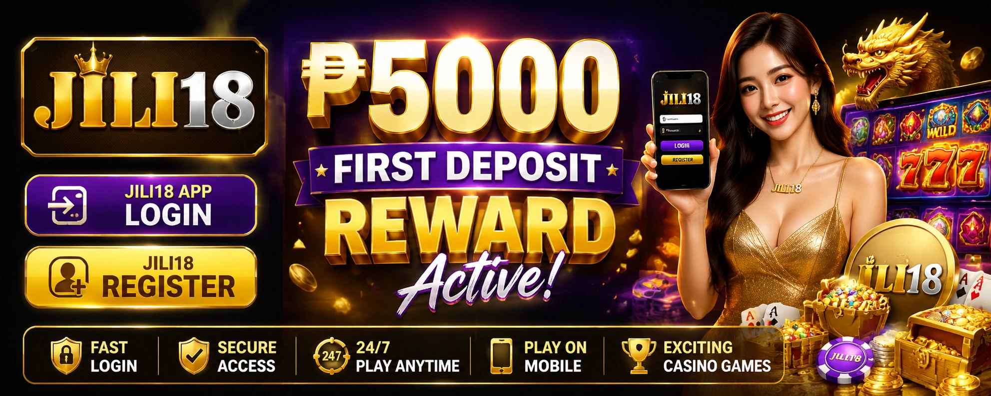 Jili18 casino homepage banner 2