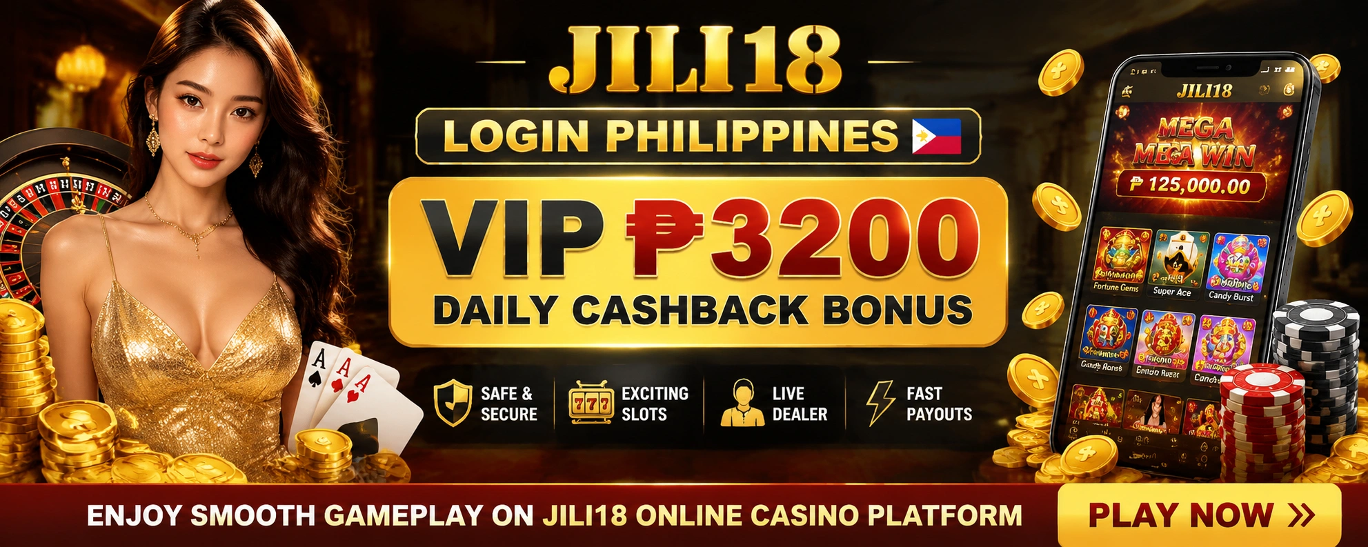 Jili18 casino homepage banner 3
